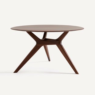 Ronde tafel in  massief notenhout, Maricielo