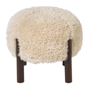 Poef beatle - beige/bruin - ø40x34.5 cm Poef beatle - beige/bruin - ø40x34.5 cm