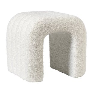 Poef Naomi - wit - 41x42x30 cm