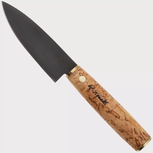 Roselli Allround Knife R750 Carbon Steel, Curly Birch, universeelmes, 12 cm