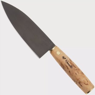 Roselli Santoku Knife R760 Carbon Steel, Curly Birch, santoku, 16 cm