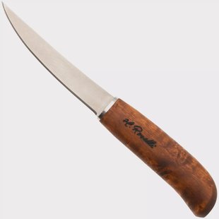 Roselli Small Fish Fillet Knife RW256 UHC, Stained Curly Birch, fileermes, 12 cm