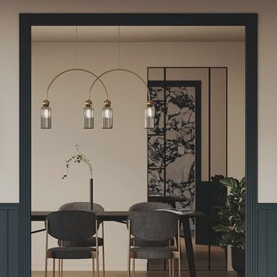 Maytoni hanglamp Antic, rookgrijs/goud, 4-lamps,