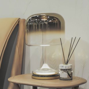 Maytoni LED tafellamp Spirito, goud, glas, hoogte 42 cm