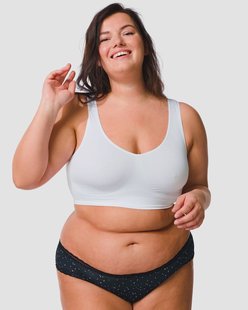 HEMA Niet voorgevormde top zonder beugel naadloos wit (wit)