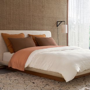 Hoeslaken in gewassen linnen, Elina voor dikke matras