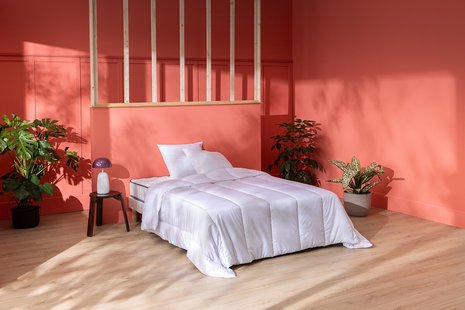 Matras, lattenbodem, dekbed en kussenset