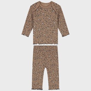 Prénatal baby pyjama luipaard rib