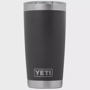 Yeti Rambler Tumbler Cup 20oz Mag Slider Lid, Charcoal Grey, thermosbeker met deksel, 591 ml