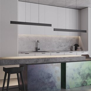 Maytoni LED hanglamp Ephoria, zwart, aluminium, lengte 116 cm