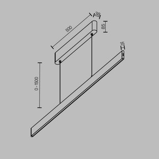 Maytoni LED hanglamp Ephoria, messing, aluminium, lengte 116 cm
