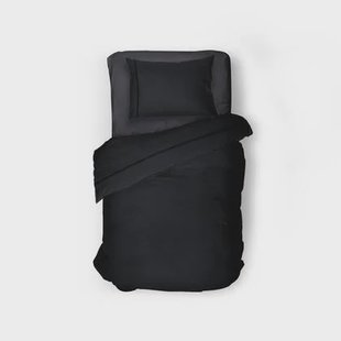 Eleganzzz Dekbedovertrek Uni Percal Katoen Met Bies - zwart Eleganzzz Dekbedovertrek Uni Percal Katoen Met Bies - zwart