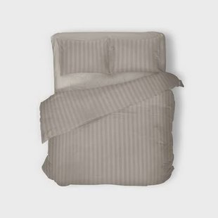 Eleganzzz Dekbedovertrek Hotel Kwaliteit Satijn Streep zand