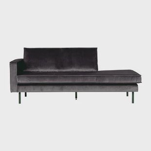 WOOOD Rodeo Daybed Links - Velvet - Antraciet