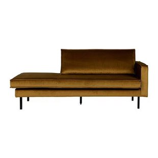 WOOOD Rodeo Daybed Rechts - Velvet - Honinggeel