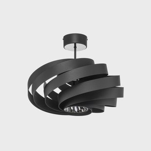 Vento Plafondlamp Ø50 Black Domiluce - Woonkamer - Modern - Metaal - Met afstand