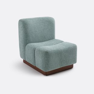 Fauteuil in getextureerde stof Podo