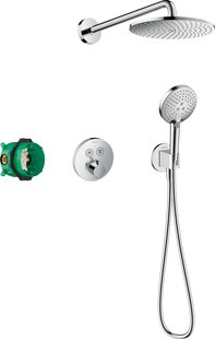 Hansgrohe Raindance S complete set inbouwset 240 1 jet PowderRain met ShowerSelect S, chroom