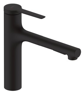 Hansgrohe Zesis M33 ééngreeps keukenmengkraan 160 met uittrekbare vuistdouche 2jet, mat zwart