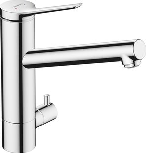 Hansgrohe Zesis M33 ééngreeps keukenmengkraan 200 met stopkraan voor keukenapparatuur, CoolStart 1jet, chroom