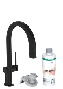 Hansgrohe Aqittura M91 Filter systeem 210, uittrekbare uitloop, starter set, mat zwart