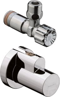 Hansgrohe hoekstopkraan met G 3/8 aansluiting, Polished Gold-Optic