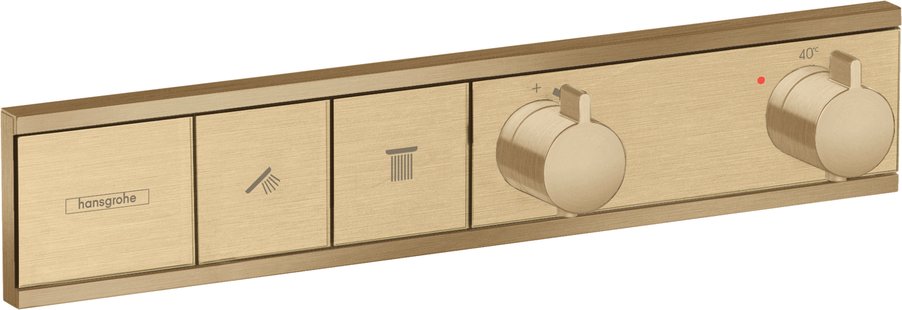 Hansgrohe RainSelect thermostaat inbouw voor 2 functies, Brushed Bronze
