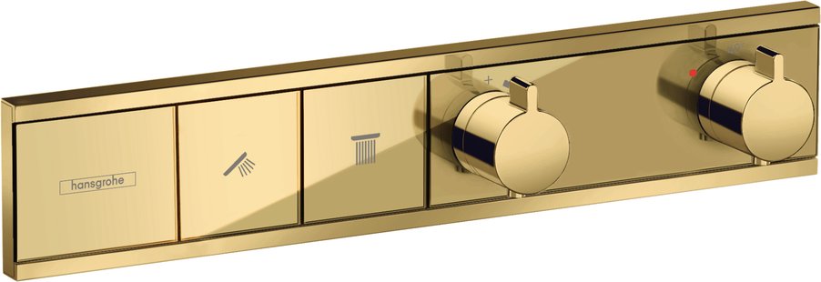 Hansgrohe RainSelect thermostaat inbouw voor 2 functies, Polished Gold Optic
