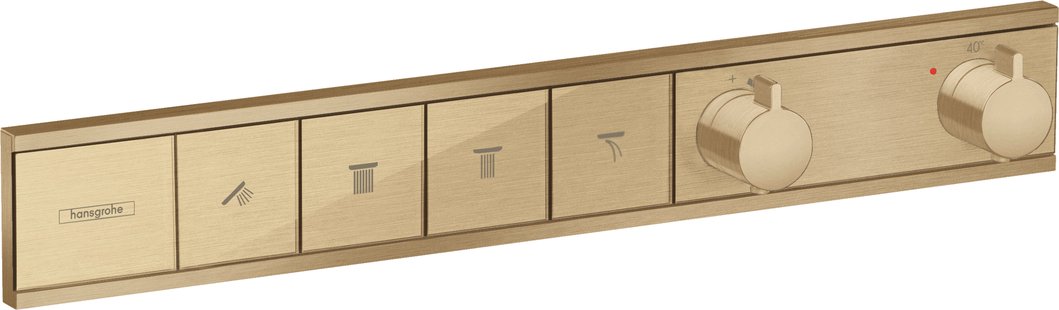 Hansgrohe RainSelect thermostaat inbouw voor 4 functies, Brushed Bronze