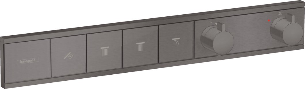 Hansgrohe RainSelect thermostaat inbouw voor 4 functies, Brushed Black Chrome