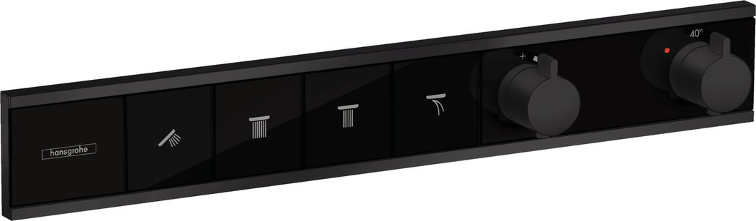 Hansgrohe RainSelect thermostaat inbouw voor 4 functies, mat zwart