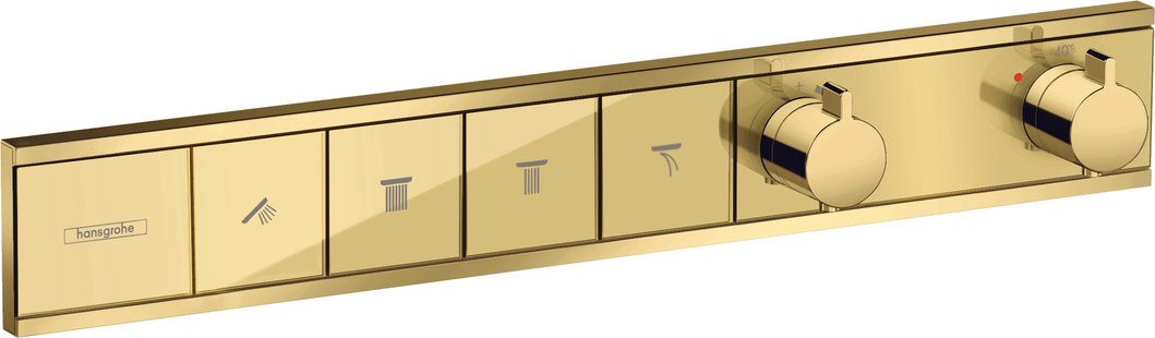 Hansgrohe RainSelect thermostaat inbouw voor 4 functies, Polished Gold Optic