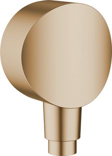 Hansgrohe FixFit muuraansluitbocht S kunststof met terugslagklep, Brushed Bronze