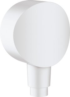 Hansgrohe FixFit muuraansluitbocht S kunststof met terugslagklep, mat wit