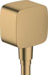 Hansgrohe FixFit muuraansluitbocht met terugslagklep, Brushed Bronze