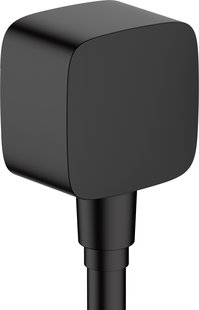 Hansgrohe FixFit muuraansluitbocht met terugslagklep, mat zwart