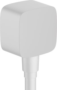 Hansgrohe FixFit muuraansluitbocht met terugslagklep, mat wit