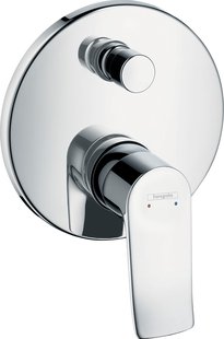 Hansgrohe Metris ééngreeps badmengkraan afbouwdeel met zekerheidscombinatie, chroom