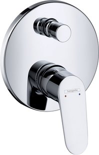Hansgrohe Focus ééngreeps badmengkraan afbouwdeel met zekerheidscombinatie, chroom