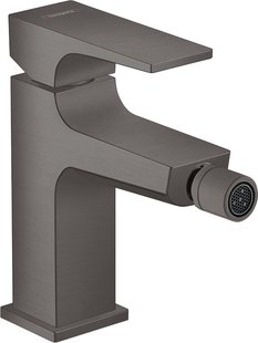 Hansgrohe Metropol ééngreeps bidetmengkraan mer afvoerpluggarnituur, Brushed Black Chrome