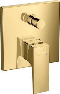 Hansgrohe Metropol ééngreeps badmengkraan afbouwdeel met rechte greep, Polished Gold Optic