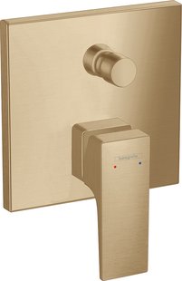 Hansgrohe Metropol ééngreeps badmengkraan afbouwdeel met rechte greep en zekerheidscombinatie, Brushed Bronze