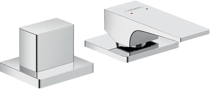 Hansgrohe Metropol 2-gats badrandmengkraan met rechte greep, chroom