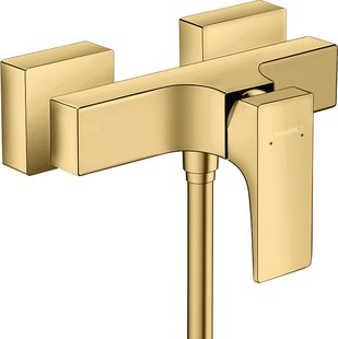Hansgrohe Metropol ééngreeps douchemengkraan opbouw met rechte greep, Polished Gold Optic