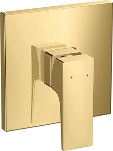 Hansgrohe Metropol ééngreeps douchemengkraan afbouwdeel met rechte greep, Polished Gold Optic