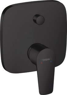 Hansgrohe Talis E ééngreeps badmengkraan afbouwdeel met zekerheidscombinatie, mat zwart