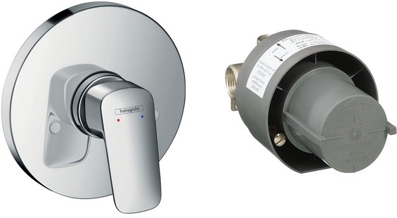 Hansgrohe Logis douchemengkraan complete set afbouwdeel, chroom