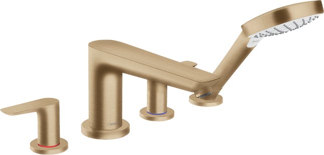 Hansgrohe Talis E 4-gats badrandmengkraan afbouwdeel voor inbouwdeel 13244180, Brushed Bronze