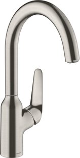 Hansgrohe Focus M42 ééngreeps keukenmengkraan 220, rvs look