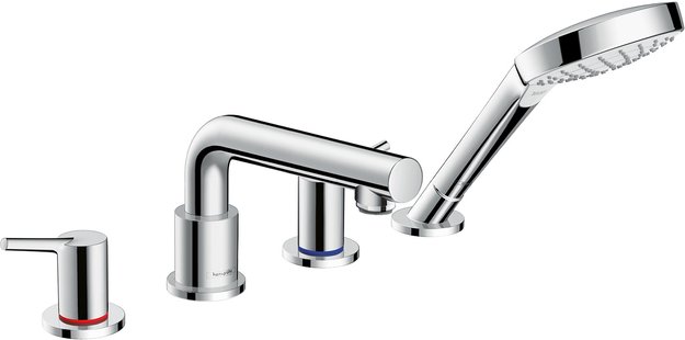 Hansgrohe Talis S viergats badrandmengkraan afbouwdeel voor inbouwdeel voor inbouwdeel 13244180, chroom